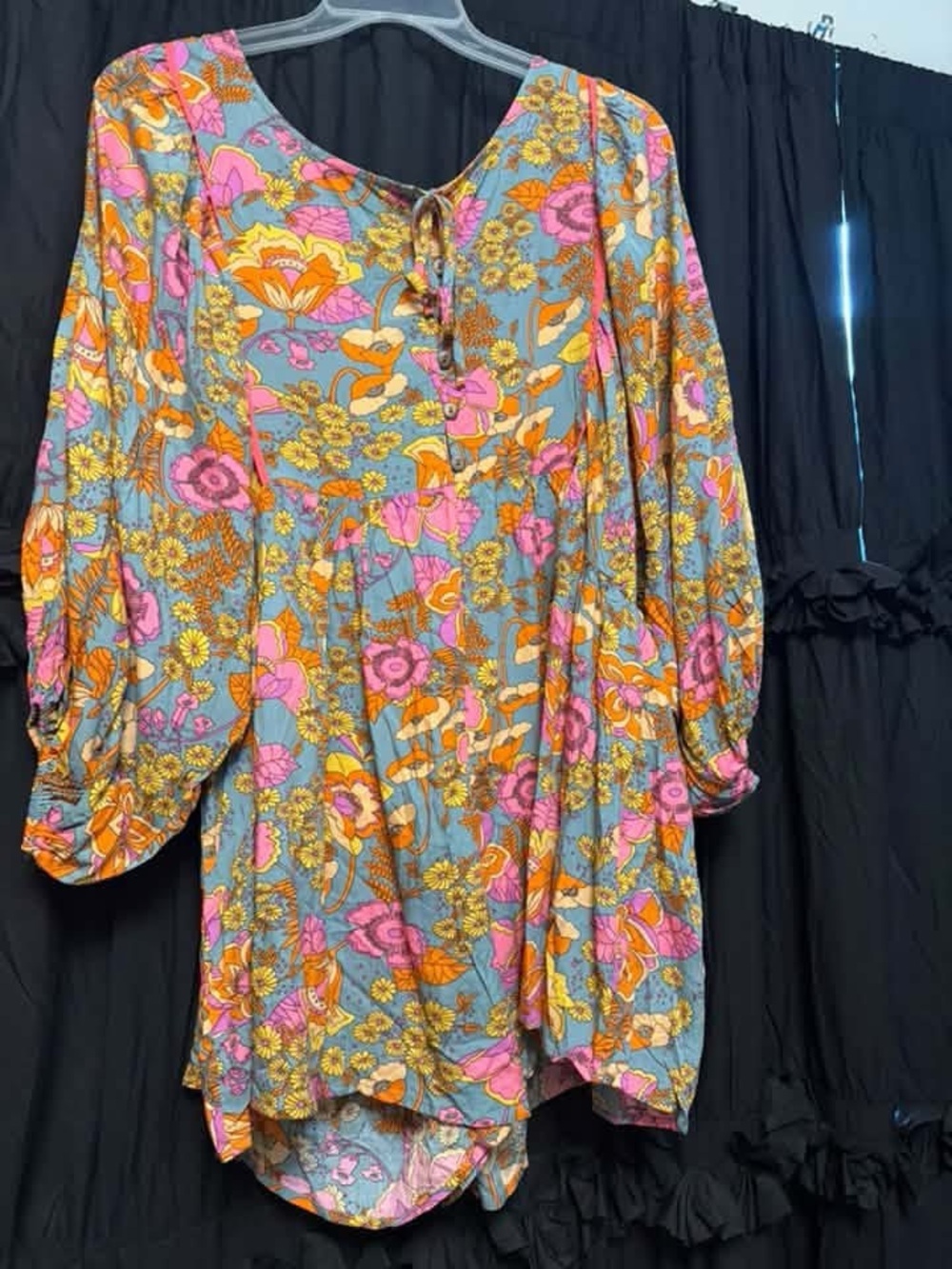 Boho Floral Romper Pink, Orange and Yellow